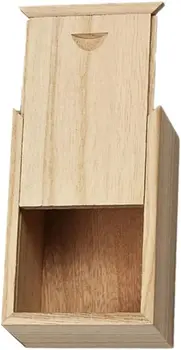 Caja de madera con Tapa Deslizante | Cajas Contenedor 4.9×3.3×2,7 pulgadas | Plaza de los Organizadores para Decoración para el Hogar, Arte, Hobbies, BRICOLAJE Amor